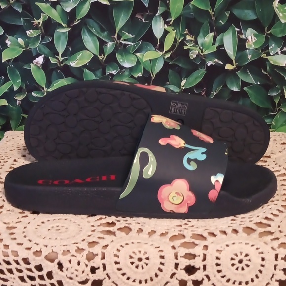 🍃🌺Coach Uli Sport Slide With Floral Size 10 - Picture 2 of 4